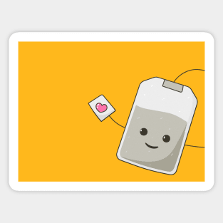 Happy cute tea bag Sticker